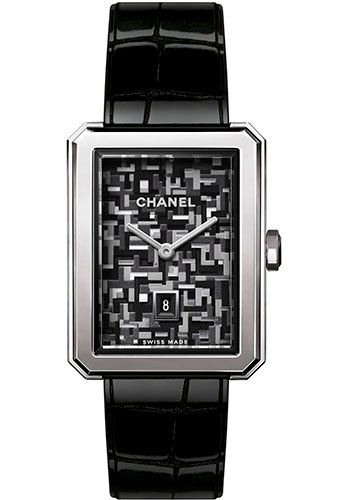 Chanel BOY·FRIEND TWEED Quartz Watch - Medium Steel Case - Tweed Dial - Black Strap Limited Edition of 1,000