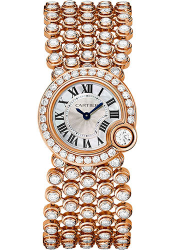 Cartier Ballon Blanc de Cartier Watch - 24.2 mm Pink Gold Case - Mother-of-Pearl Diamond Dial - Mother Of Pearl Bracelet