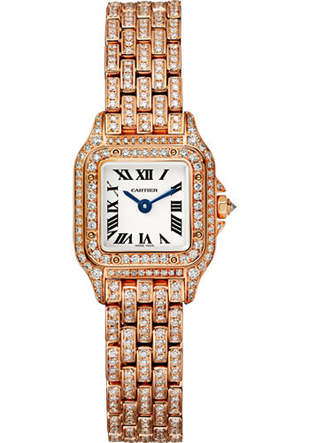 Cartier Panthère de Cartier Watch - 25 mm Pink Gold Diamond Case - Diamond Bracelet