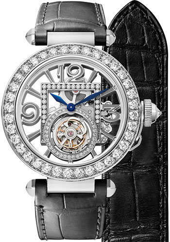 Cartier Pasha de Cartier Watch - 41 mm White Gold Case - Skeleton Dial - Dark Gray And Black Alligator Straps