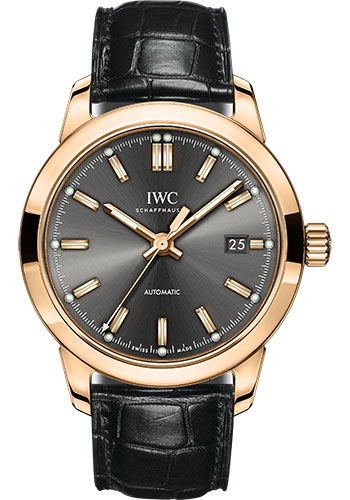 IWC Ingenieur Automatic Watch - 40.0 mm 5N Gold Case - Slate Dial - Black Alligator Strap