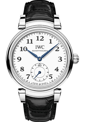 IWC Da Vinci Automatic Edition 150 Years Limited Edition of 500 Watch - 40.4 mm Stainless Steel Case - White Dial - Black Alligator Strap