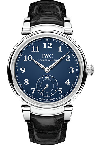 IWC Da Vinci Automatic Edition 150 Years Limited Edition of 500 Watch - 40.4 mm Stainless Steel Case - Blue Dial - Black Alligator Strap