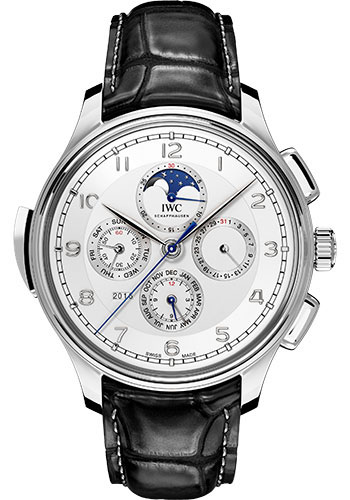 IWC Portugieser Grande Complication Limited Edition of 250 Watch - 45.0 mm Platinum Case - Silver Dial - Black Alligator Strap