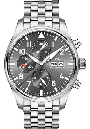 IWC Pilot's Watch Chronograph Spitfire - 43.0 mm Stainless Steel Case - Slate Dial - Steel Bracelet