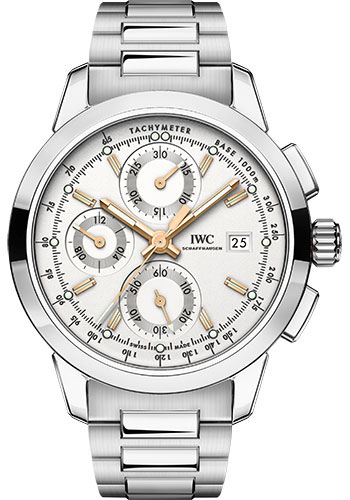 IWC Ingenieur Chronograph Watch - 42.3 mm Stainless Steel Case - Silver Dial - Steel Bracelet