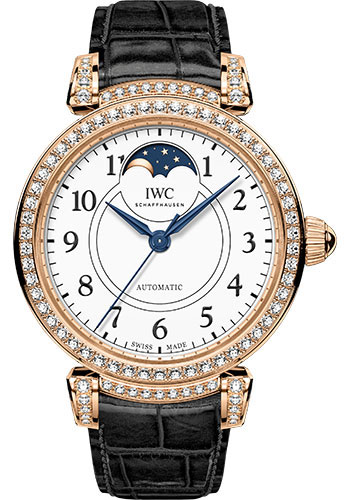 IWC Da Vinci Automatic Moon Phase 36 Edition 150 years Limited Edition of 50 Watch - 36.0 mm 5N Gold Case - White Dial - Black Alligator Strap
