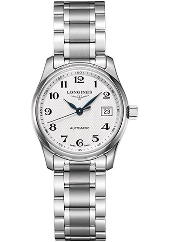 Longines Master Collection Watch - 29 mm Steel Case - Silver Barleycorn Arabic Dial - Bracelet