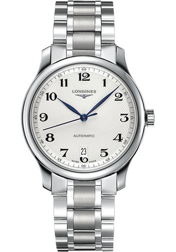 Longines Master Collection Watch - 38.5 mm Steel Case - Silver Barleycorn Arabic Dial - Bracelet