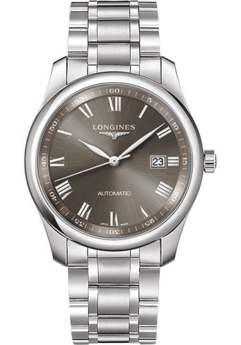 Longines Master Collection Watch - 40 mm Steel Case - Grey Roman Dial - Bracelet
