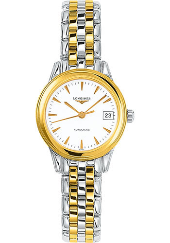 Longines Flagship Watch - 26 mm Steel And Yellow PVD Case - White Dial - Bracelet