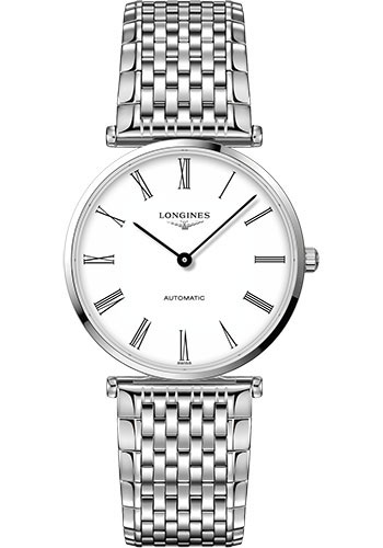 Longines La Grande Classique de Longines Automatic Watch - 36 mm Steel Case - White Roman Dial - Bracelet