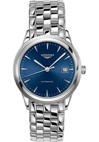 Longines Flagship Watch - 38.5 mm Steel Case - Blue Dial - Bracelet