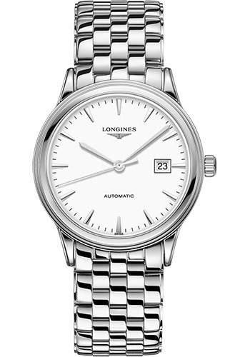 Longines Flagship Watch - 40 mm Steel Case - White Dial - Bracelet