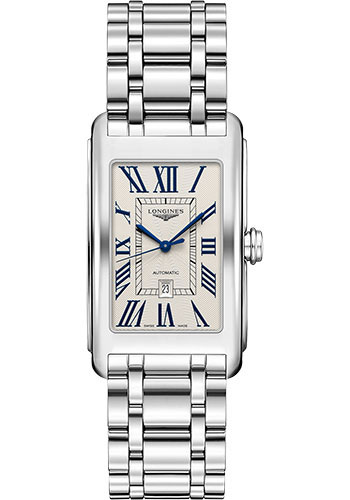 Longines DolceVita Automatic Watch - 28.20 X 47 mm Steel Case - Silver Flinqué Roman Dial - Bracelet