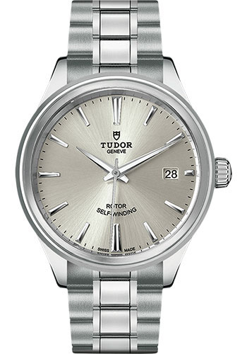 Tudor Style Watch - 38mm Steel Case - Double Bezel - Silver Dial - Bracelet
