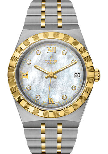 Tudor Tudor Royal Watch - 34mm Steel and Gold Case - White Mother-Of-Pearl Dial - Bracelet