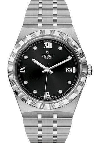 Tudor Tudor Royal Watch - 38mm Steel Case - Black Diamond Dial - Bracelet