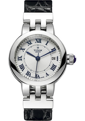 Tudor Clair De Rose Watch - 26mm - Black Leather Strap