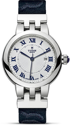 Tudor Clair De Rose Watch - 30 mm - Blue Fabric Strap