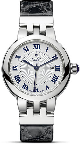 Tudor Clair De Rose Watch - 30 mm - Black Leather Strap