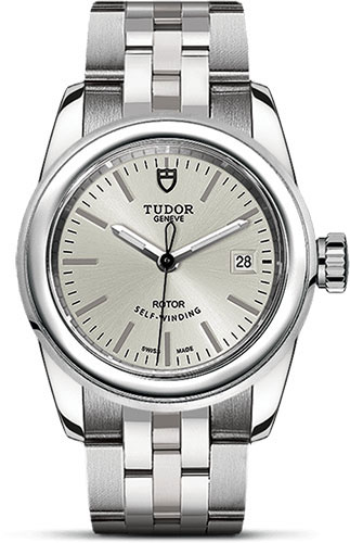 Tudor Glamour Date Watch - 26 mm Steel Case - Silver Dial