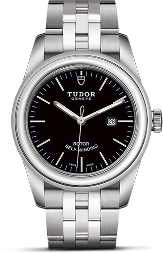 Tudor Glamour Date Watch - 31 mm Steel Case - Black Dial