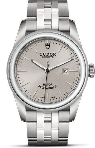 Tudor Glamour Date Watch - 31 mm Steel Case - Silver Dial