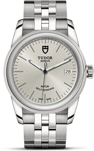 Tudor Glamour Date Watch - 36 mm Steel Case - Silver Dial
