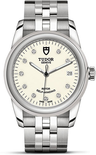 Tudor Glamour Date Watch - 36 mm Steel Case - Diamond Dial