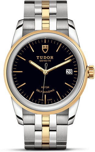 Tudor Glamour Date Watch - 36 mm Steel and Gold Case - Black Dial - Bracelet