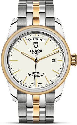 Tudor Glamour Date + Day Watch - 39 mm Steel and Gold Case - Bracelet