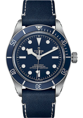 Tudor Black Bay Fifty-Eight Watch - 39 mm Steel Case - Blue Dial - Blue Leather Strap