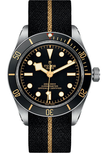 Tudor Black Bay Fifty-Eight Watch - 39 mm Steel Case - Black Dial - Black Fabric Strap