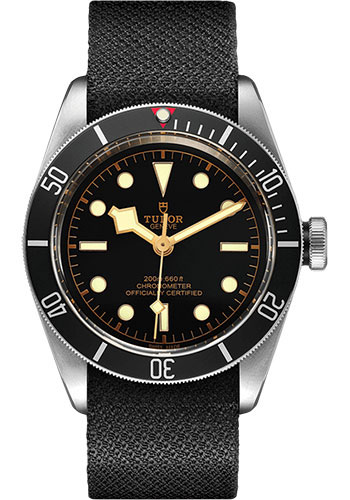 Tudor Black Bay Watch - 41mm Steel Case - Black Bezel - Black Dial - Black Fabric Strap