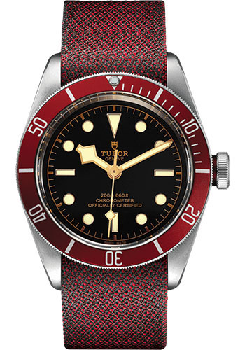 Tudor Black Bay Watch - 41mm Steel Case - Burgundy Bezel - Black Dial