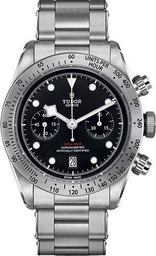 Tudor Black Bay Chrono Watch - 41 mm Steel Case - Black Dial