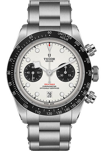 Tudor Black Bay Chrono Watch - 41 mm Steel Case - Opaline Dial - Bracelet