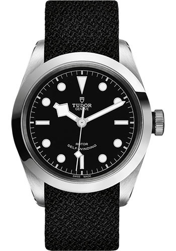 Tudor Black Bay 41 Watch - 41mm Steel Case - Black Dial - Black Fabric Strap