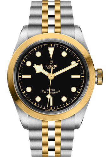 Tudor Black Bay 41 Steel and Gold Watch - 41mm Steel and Gold Case - Smooth Bezel - Black Dial