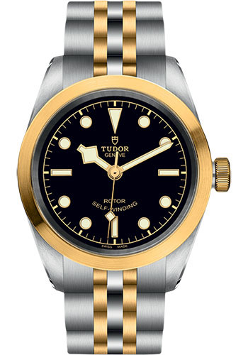 Tudor Black Bay 32 Steel and Gold Watch - 32mm Steel and Gold Case - Black Dial - Bracelet