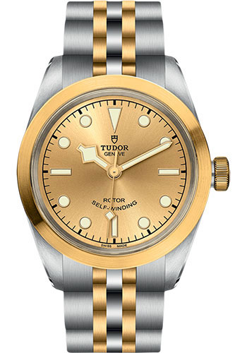 Tudor Black Bay 32 Steel and Gold Watch - 32mm Steel and Gold Case - Champagne Dial - Bracelet