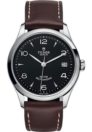 Tudor 1926 Watch - 36mm Steel Case - Black Dial - Brown Leather Strap