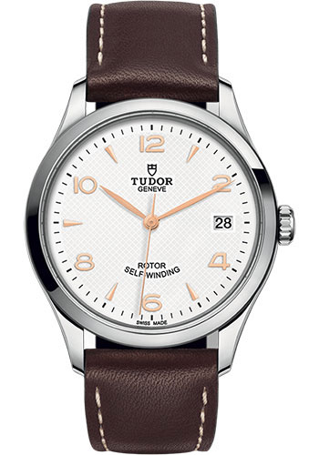 Tudor 1926 Watch - 36mm Steel Case - White Dial - Brown Leather Strap