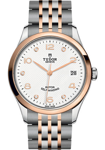 Tudor 1926 Watch - 36mm Steel and Gold Case - White Diamond Dial - Bracelet
