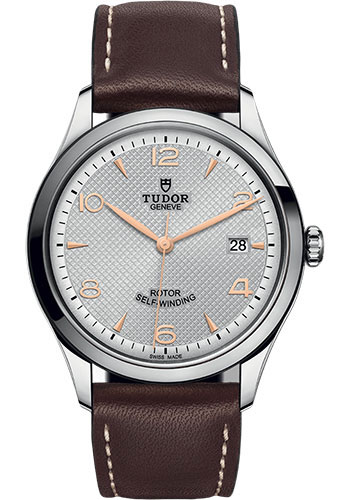 Tudor 1926 Watch - 39mm Steel Case - Silver Dial - Brown Leather Strap
