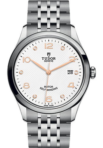 Tudor 1926 Watch - 39mm Steel Case - White Diamond Dial - Bracelet