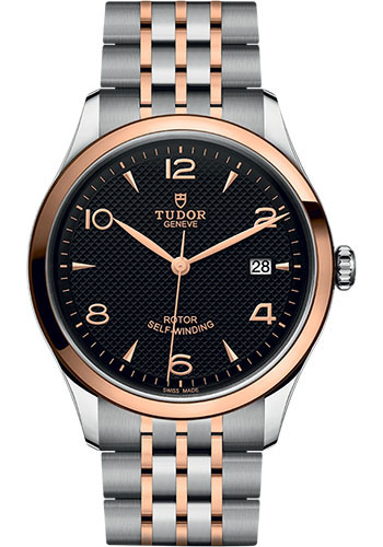 Tudor 1926 Watch - 39mm Steel and Gold Case - Black Dial