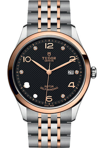 Tudor 1926 Watch - 39mm Steel and Gold Case - Black Diamond Dial