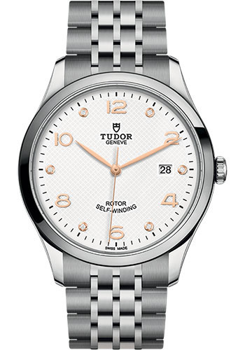 Tudor 1926 Watch - 41mm Steel Case - White Diamond Dial - Bracelet